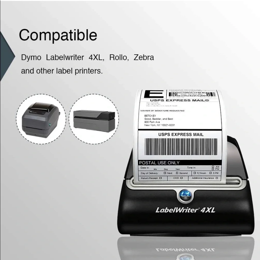 NEW 2 Rolls Shipping Labels White, 440 Thermal Direct Labels 4” x 6”